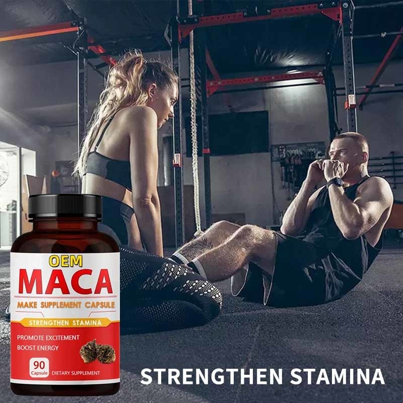 OEM Private Label Aphrodisiakum Schwarze Maca Wurzel Ergänzung Bio Maca Kapseln für Männer