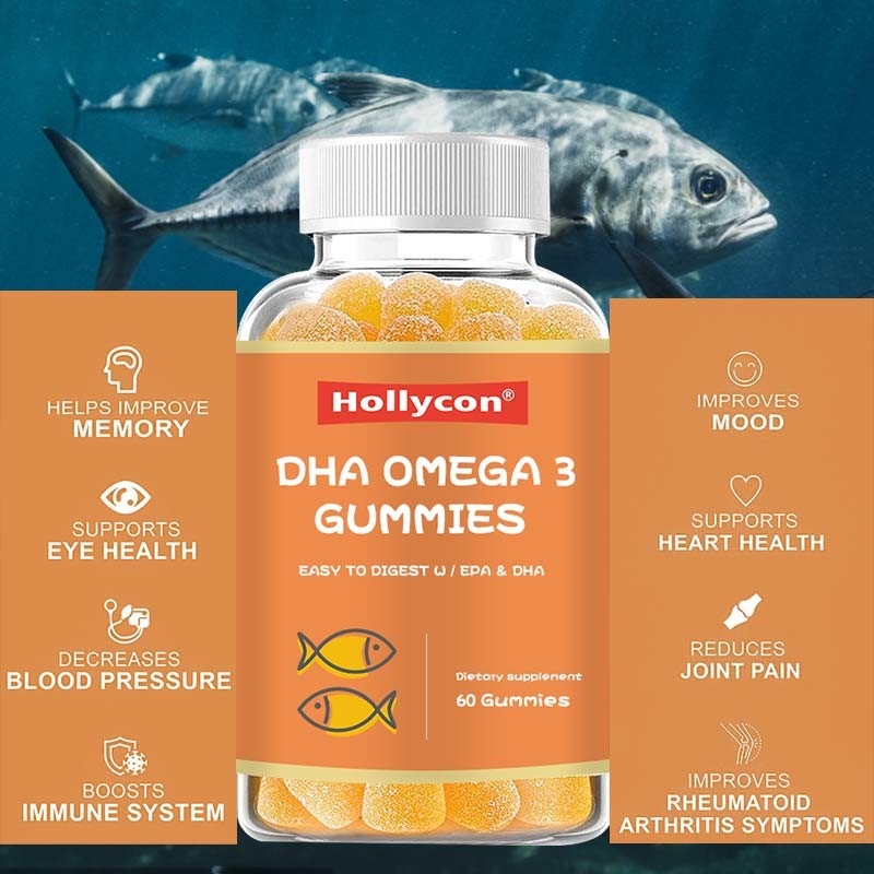 Omega 3 Lebertran-Pillen-gummiartige Nahrungsmittel EPA DHA für die Kinder erwachsen