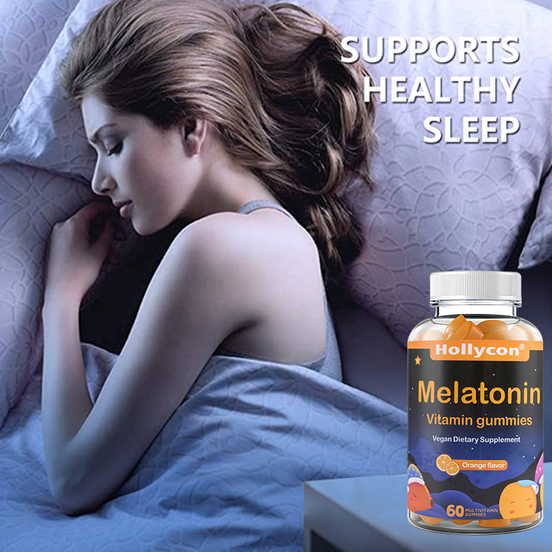 COA ergänzt Soem-Stützschlaf sich entspannen orange Aroma Melatonin-Vitamin Gummies