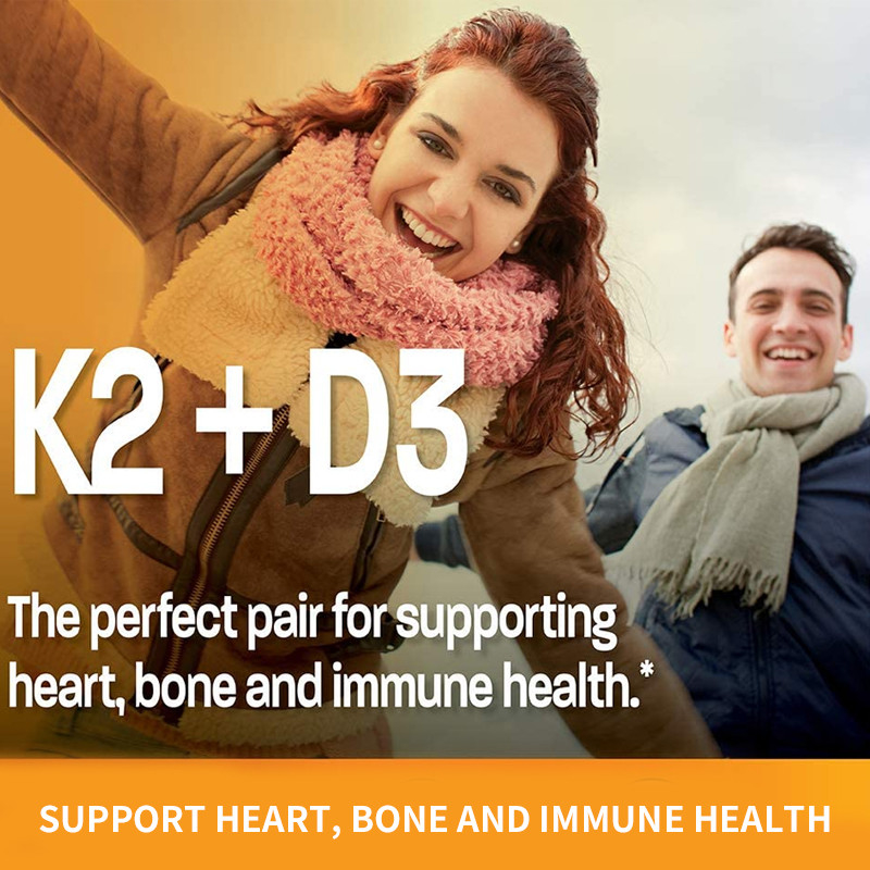 Kundenspezifisches Vitamin D3 Gummies 5000 IU mit K2 100 Magnetkardiogramm Softgels 2 in 1 Stützimmunem Herzen