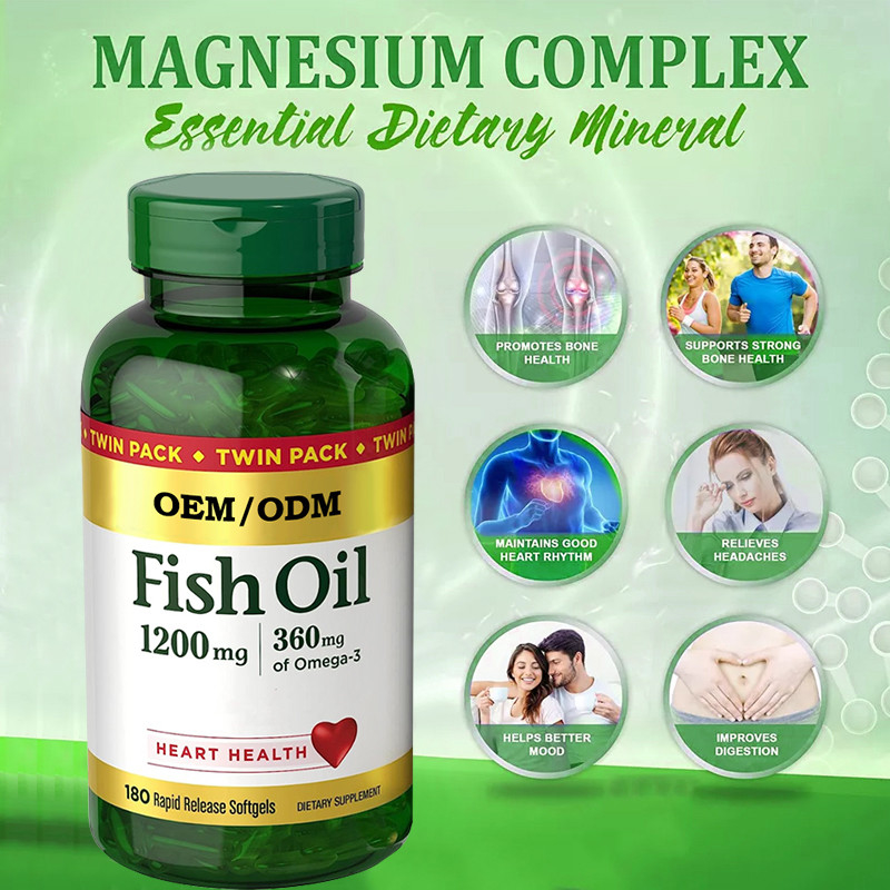 Öl der Fisch-1200Mg stützt Herz-Gesundheit mit Freigabe Softgels Omegas 3 EPA DHA