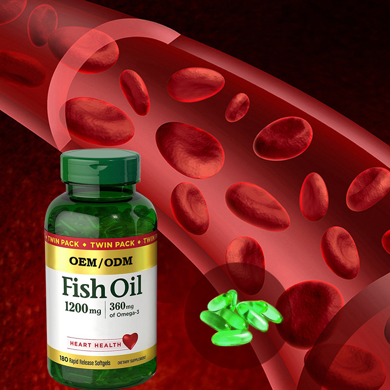 Öl der Fisch-1200Mg stützt Herz-Gesundheit mit Freigabe Softgels Omegas 3 EPA DHA