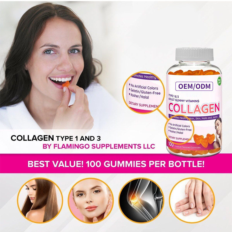 Biotin-Zink-Vitamin EG For Hair ODM-Kollagen Gummies 2500mcg Haut und nageln Haar-Wachstum