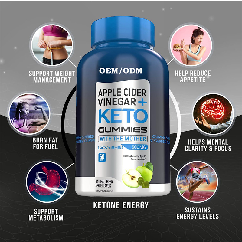 Nahrung-Garde ACV Keton Gummies mit Apfelwein-Essig Sugar Free For Energy der Mutter-BHB