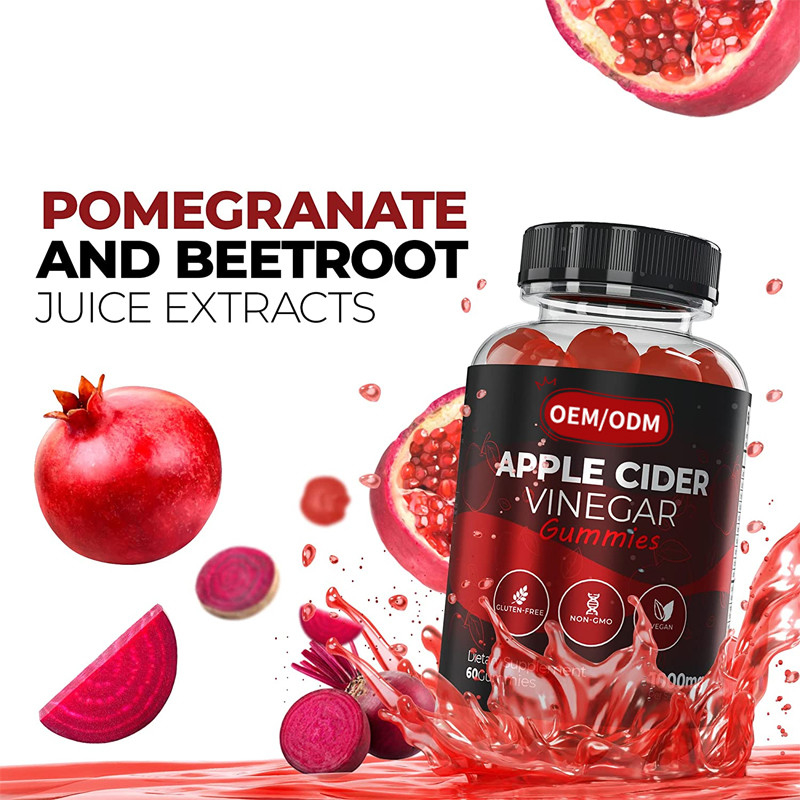 OEM ACV Gewichtsreduktion Vitamine Glutenfrei Vegan Nicht-GVO Schnelle Gewichtsreduktion Apfelessig Gummies