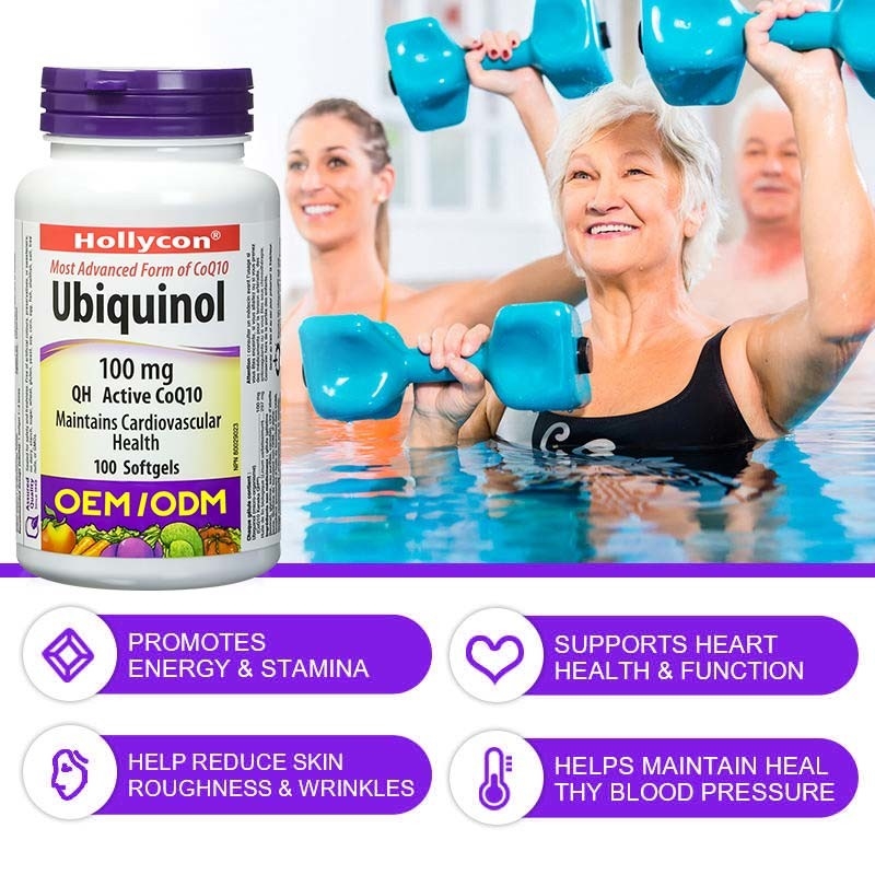Coenzym Q10 Softgel der Soem-Gesundheitswesen-Ergänzungs-Stützkapselt kardiovaskulärer Gesundheits-C Ubiquinol für gesundes Herz Q10 ein