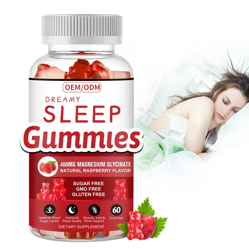 Gluten entspannt sich freier Melatonin-Vitamin Gummies-Stützschlaf Magnesium-Melissen-Auszug des Melatonin-Vitamin-D