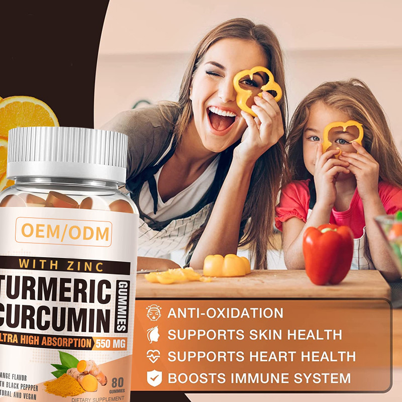 Gelbwurz 60PCS und Ginger With Black Pepper Supplement für immune Stützgelbwurz Ginger Gummies