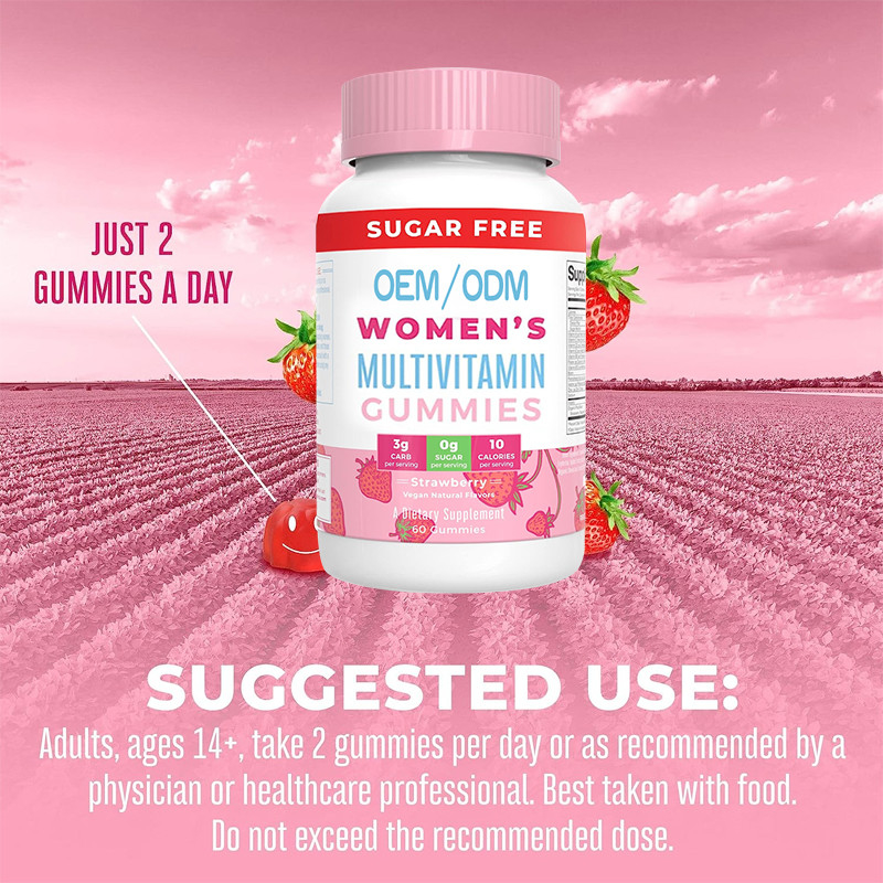 Der Multivitamin-Vitamine der immune Stütztäglichen Frauen mit organischer Bestandteil-Haar-Haut und gummiartig nageln