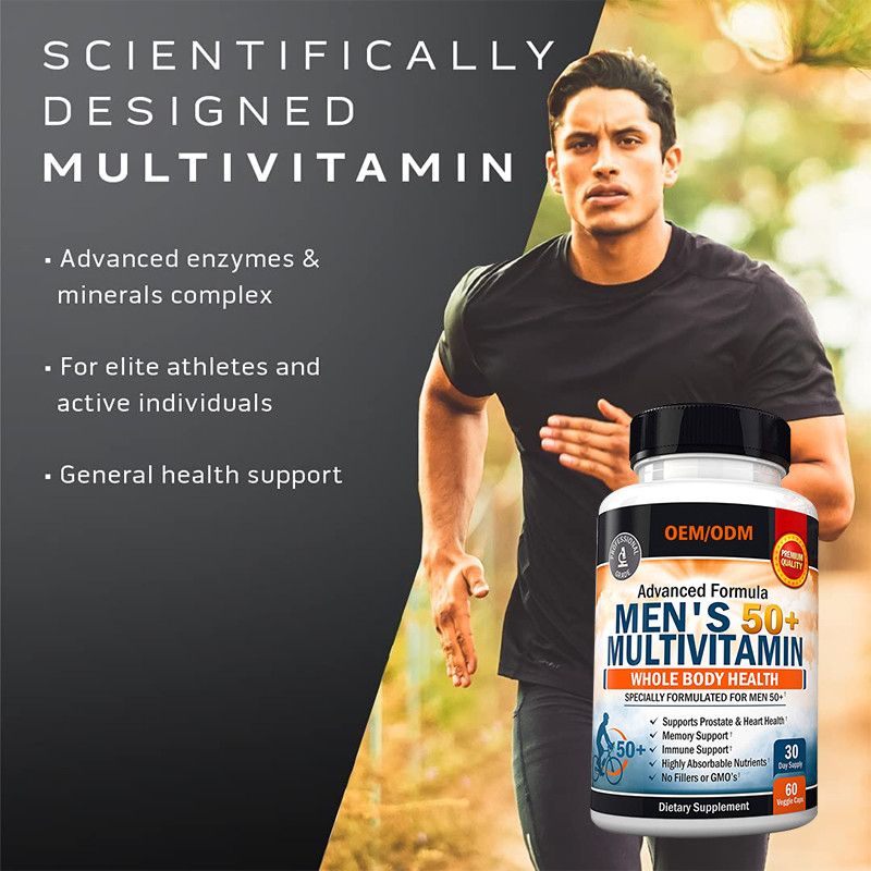 Der Multivitamin der kundenspezifischen Aroma-Männer für Energie-Fokus-Leistungs-Zink-Kalziummagnesium Multivitamin-Kapseln