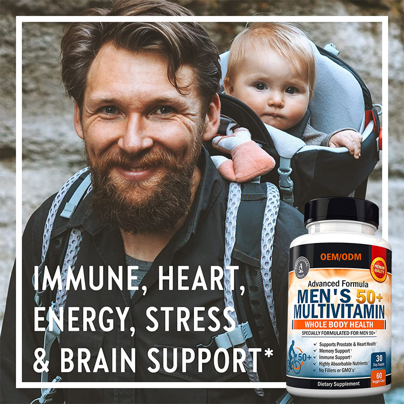 Der Multivitamin der kundenspezifischen Aroma-Männer für Energie-Fokus-Leistungs-Zink-Kalziummagnesium Multivitamin-Kapseln