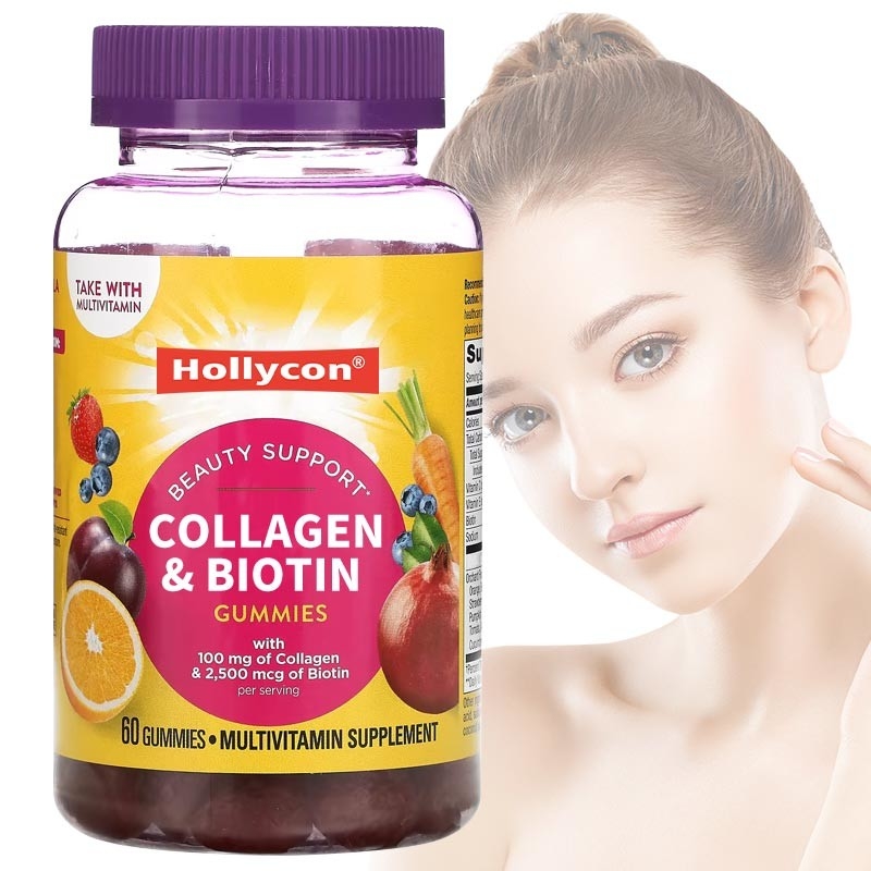 OEM-Reinraum-Fruchtgummis mit roten Biotin-Vitaminen, 30 Portionen pro Behälter, umweltfreundliche Produktion