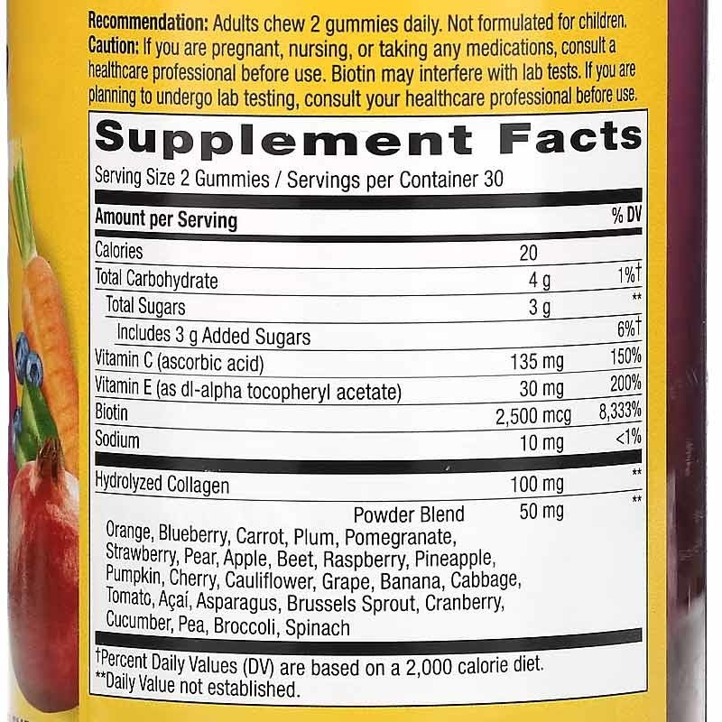 OEM-Reinraum-Fruchtgummis mit roten Biotin-Vitaminen, 30 Portionen pro Behälter, umweltfreundliche Produktion