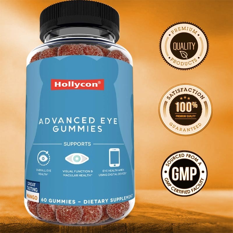 2500 mcg Vitamin B7, natürliches Zeaxanthin, Lutein, individuelle Geschmacksrichtungen, umweltfreundliche Produktion, Augengummis