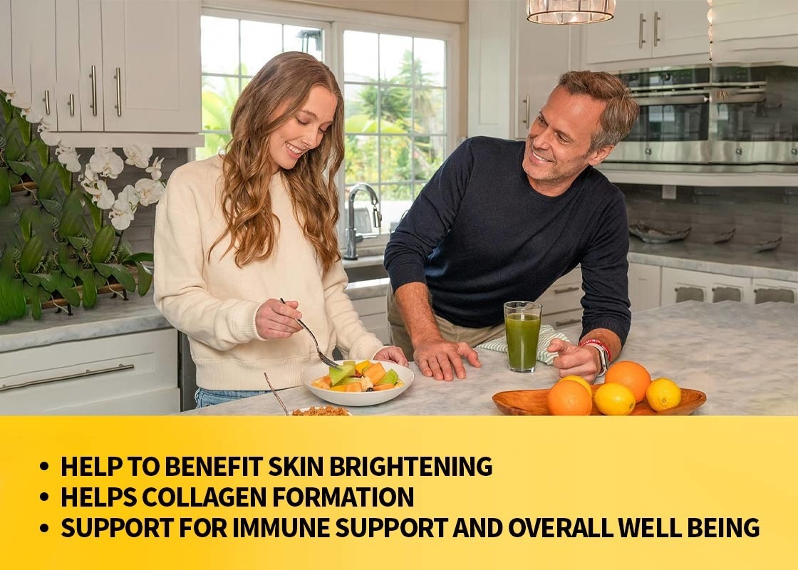 Private Label ODM Nahrungsergänzungsmittel Hautbleichende Pillen zur Hautbleichung Vitamin C Tabletten
