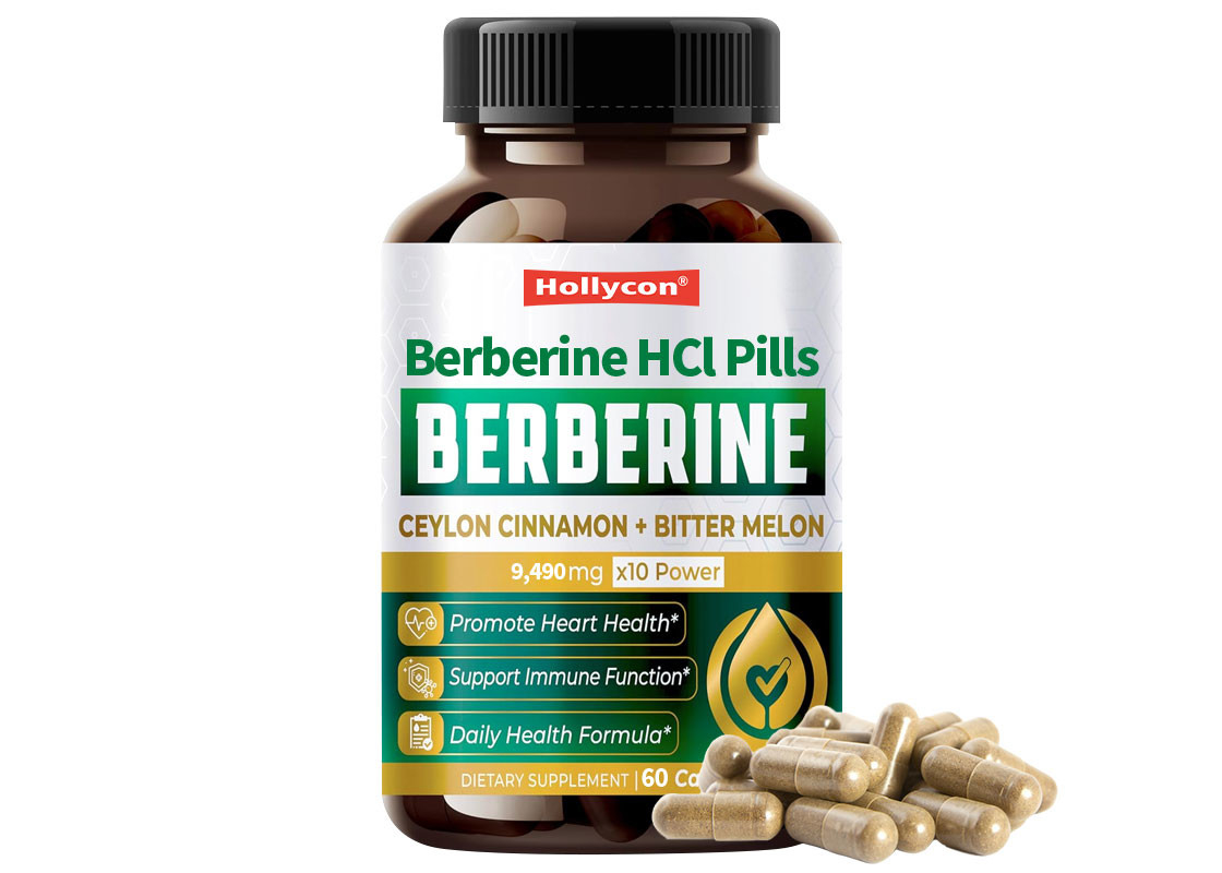 HALAL Berberin HCL Kapseln Immunsystem-Booster Ergänzung Unterstützung zur Gewichtskontrolle
