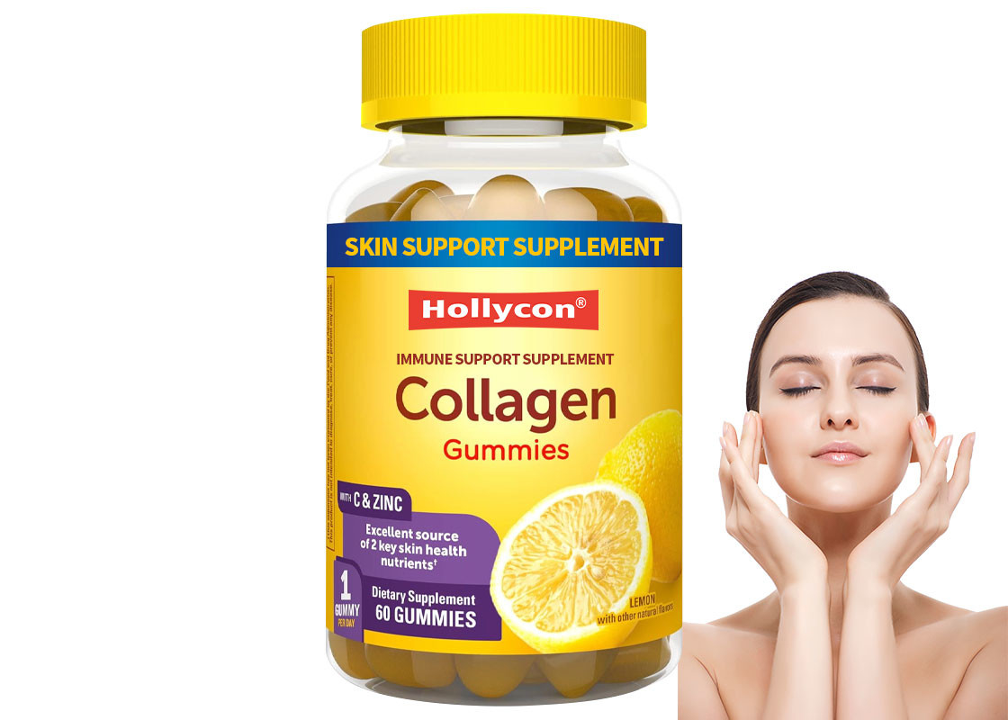 COA Kollagen Gummies mit Vitamin C Zink Biotin 60PCS Für die Gesundheit der Haut Immunsupport-Ergänzung