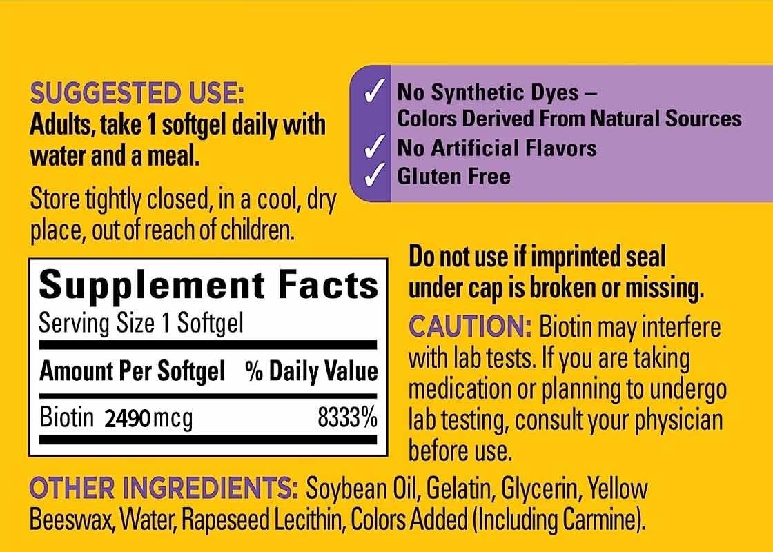 Private Label Biotin Softgels 150PCS Unterstützung für gesundes Haar Haut Nagel Unterstützung Nahrungsergänzung