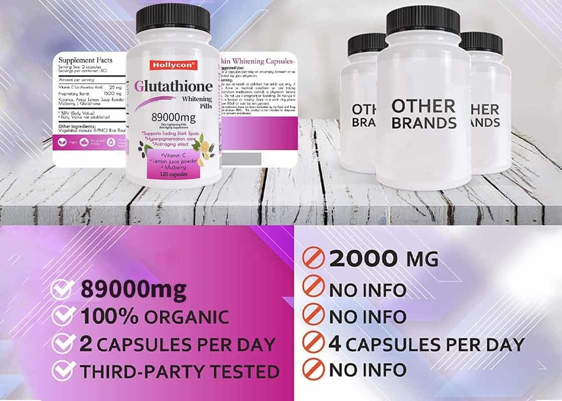 OEM Glutathion-Bleichmittel helfen, die Haut zu nähren und den Ton zu erhellen