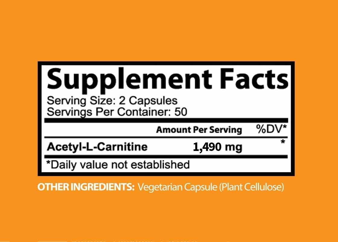 COA L-Carnitin Kapsel für Gedächtnis und Fokus Naturliche Energieproduktion Gemüse Kapseln