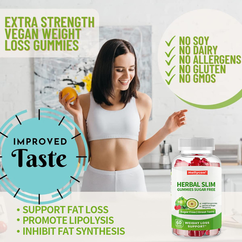 Herbal Slim Gummies Zuckerfrei Gewichtsverlust Gummies Apfelessig Garcinia Cambogia Diät Gummies