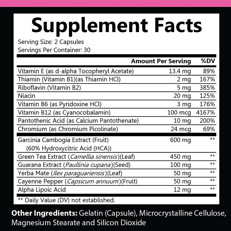 OEM All-Natural Metabolismus Booster Heiß dünn Thermogene Diätpillen Gewichtsverlust Kapseln für Frauen
