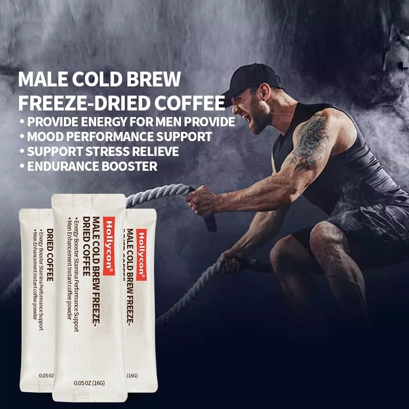 OEM Männliche Kalte Brauerei Gefriergetrockneter Kaffee Energie-Booster Ausdauer Leistungsfähigkeit Männer Erhöhung Instant-Kaffeepulver