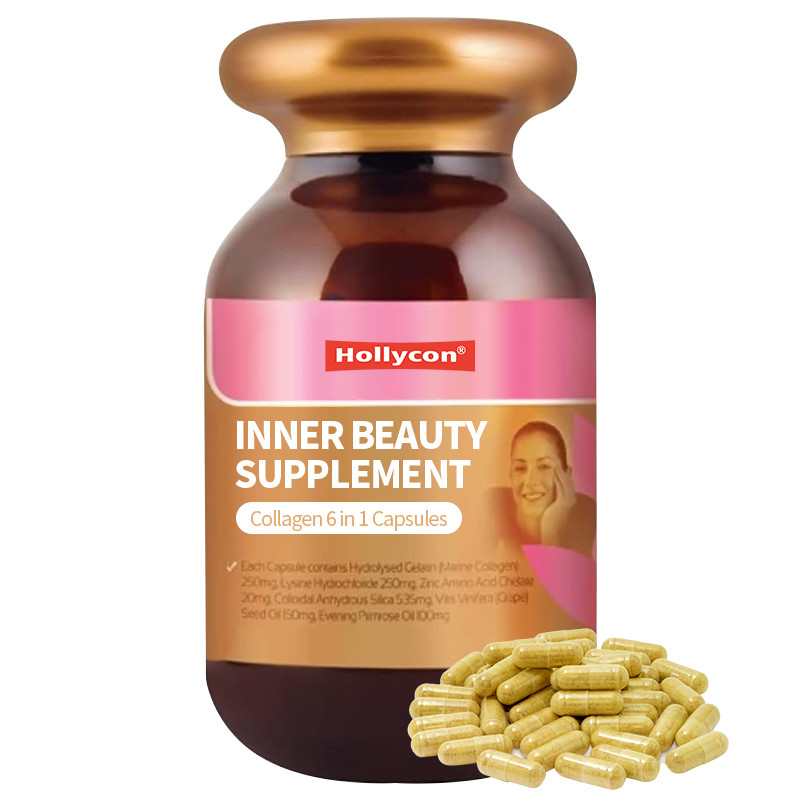 OEM Private Label Inner Beauty Ergänzung Kollagen 6 In 1 Kapseln Haut gesunde Ergänzung