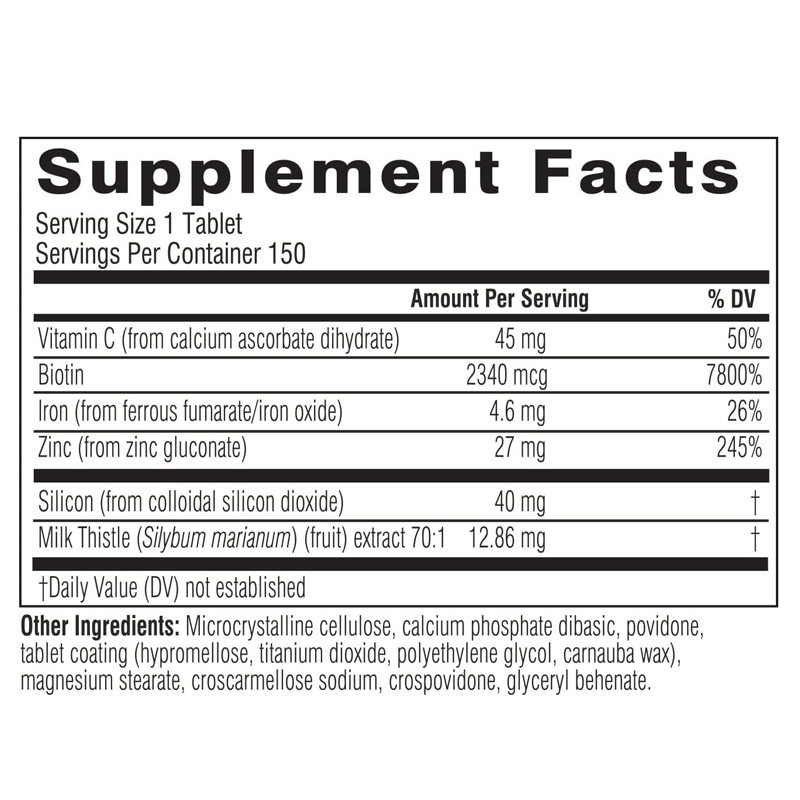 Biotin-Tabletten Haar Haut und Nägel Kollagen Ergänzung für Frauen und Männer Vitamin C, Zink & Eisen Ergänzung