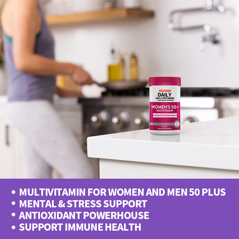 Tägliche Multivitaminpräparate für Frauen Energie, Stress und Immunförderung Frauen 50+ Multivitamin Tabletten