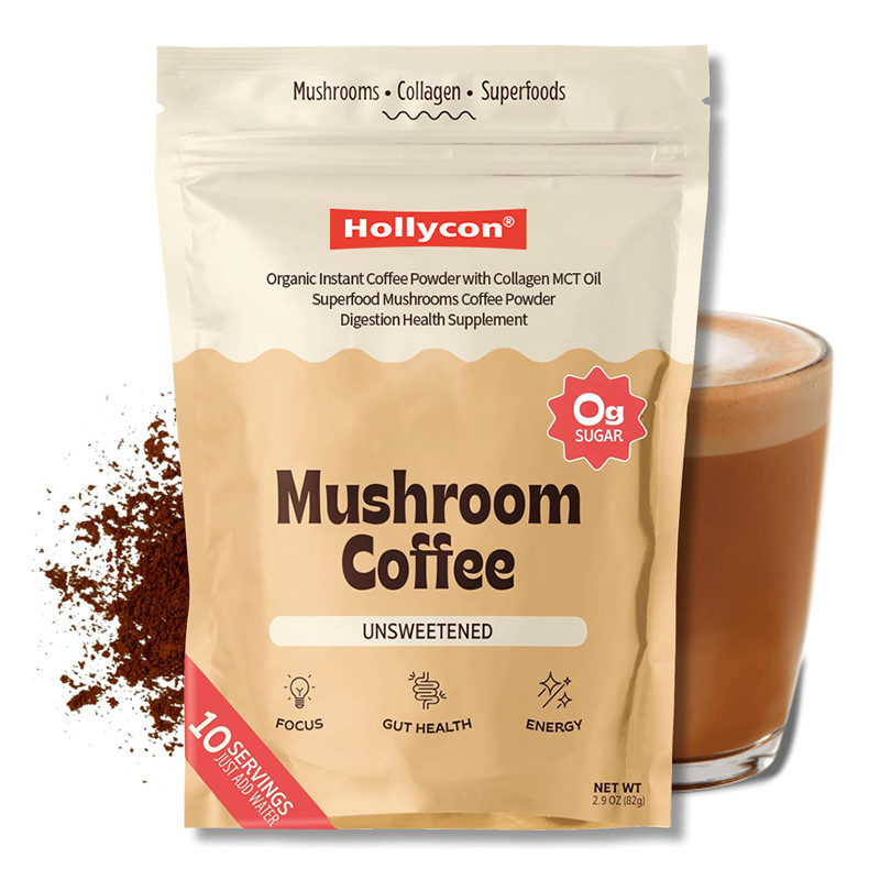 Bio-Instant-Pilz-Kaffee mit Kollagen MCT Öl Verdauung Gesundheit Ergänzung Pilze Kaffeepulver