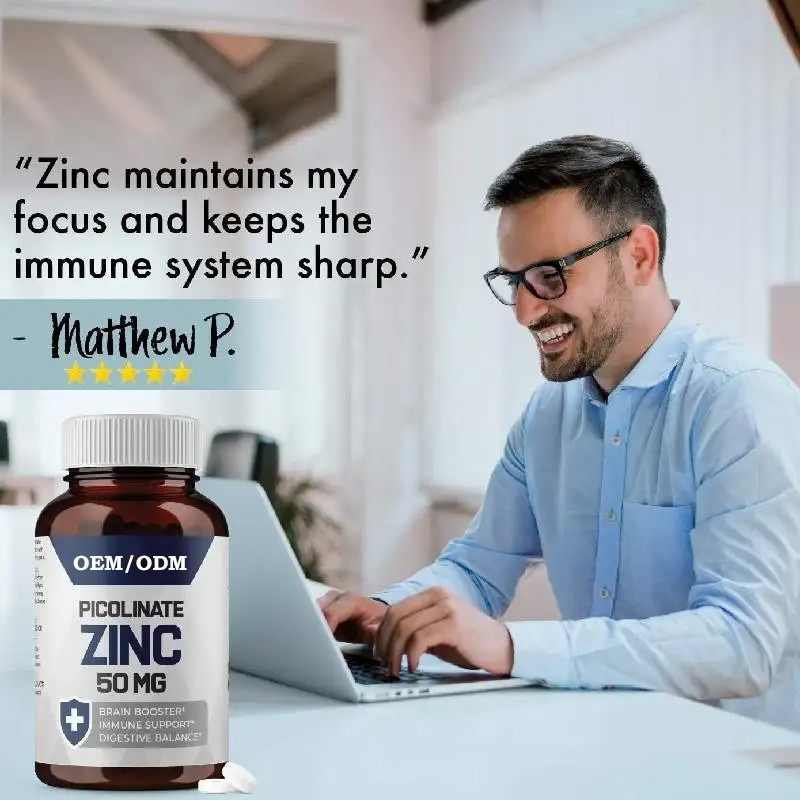 OEM Zinkpicolinate 30 mg gut absorbierbares Ergänzungsmittel für die Wachstumsimmunfunktion