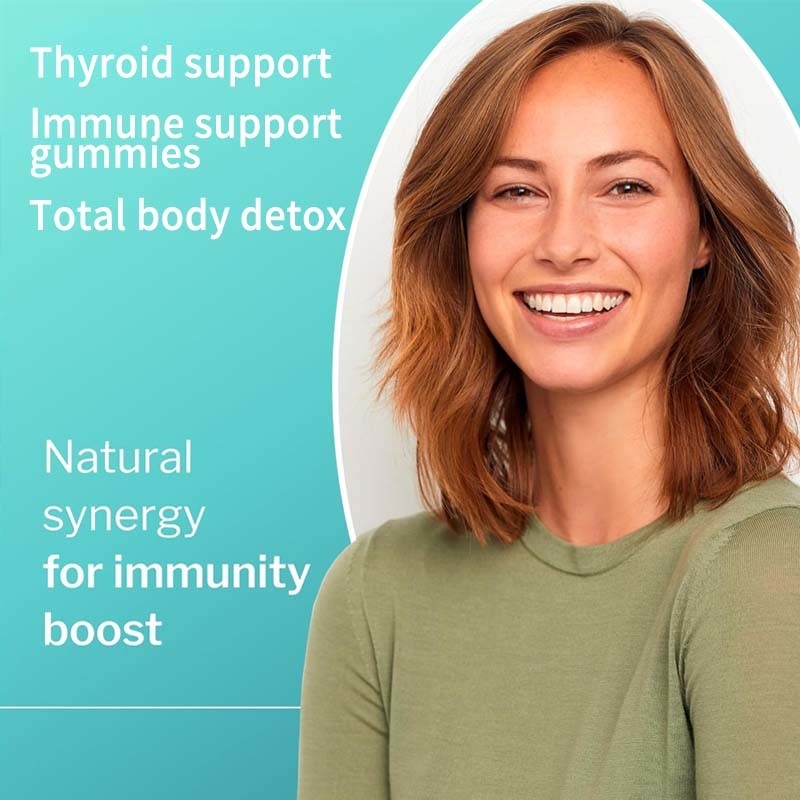 OEM-Unterstützung Darmgesundheit Immunenergie Detox Schilddrüse für Frauen Männer Meeresmoos Gummies