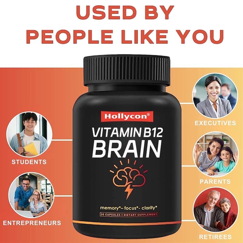 OEM-Unterstützung Wichtige Vitamine Gehirnpräparate für das Gedächtnis Vitamin B12 Gehirnkapseln