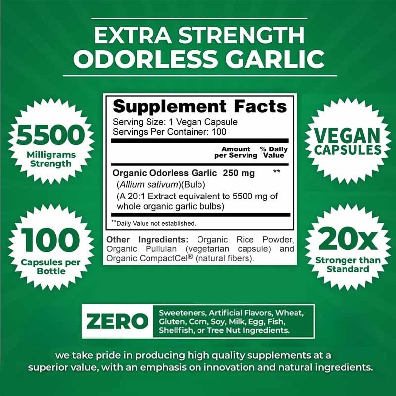 OEM-Unterstützung Bio-geruchloser Knoblauch-Extrakt Antioxidans für Erwachsene Knoblauch-Vegan-Kapseln