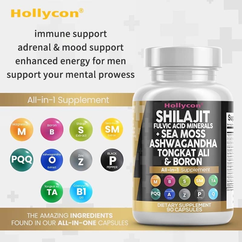 OEM Ashwagandha Tongkat Ali Bor Magnesium für Männer Fulvinsäure Shilajit Kapseln