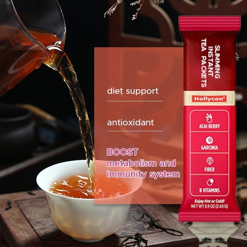 Schlankheitsverringerung Instant-Tee-Pakete zur Diätunterstützung Oolong-Tee Vitamine Garcinia On-the-go Instant-Sticks