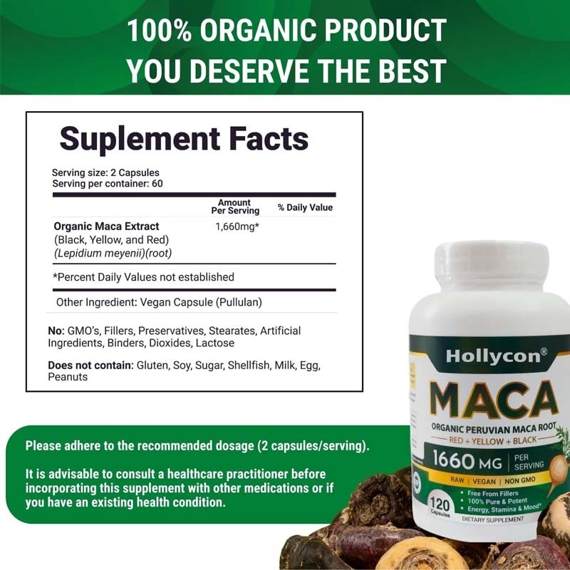 OEM Hormon-Balance Bio-Maca-Wurzelkapseln für Frauen und Männer Maca-Wurzelkapseln