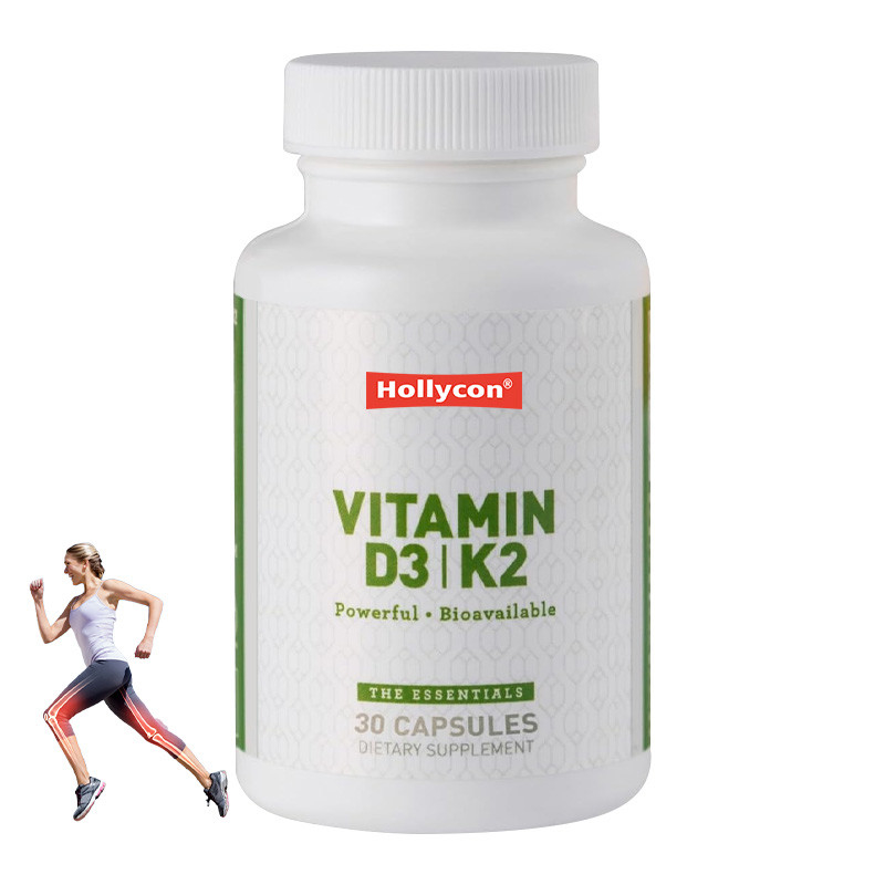 OEM Vegan Immunförderung Vitamin D3+K2 MK7 Diät für Erwachsene Vitamin D3 K2 Kapseln