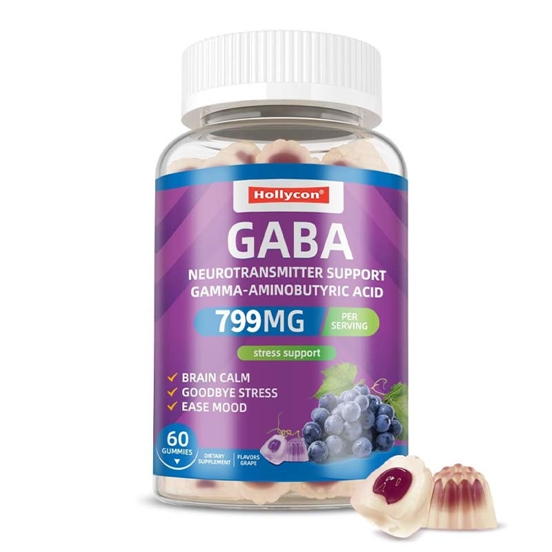 Fabrik-GABA mit L-Theanin 5-HTP Vitamine D3 B12 Stresslinderung Schlafgummies