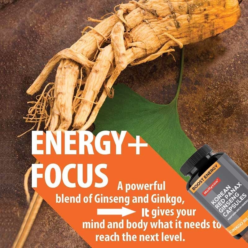 OEM koreanische rote Panax Ginseng Kapseln Ginkgo Biloba Steigern Sie die Energie Konzentration Gedächtnis für Männer und Frauen