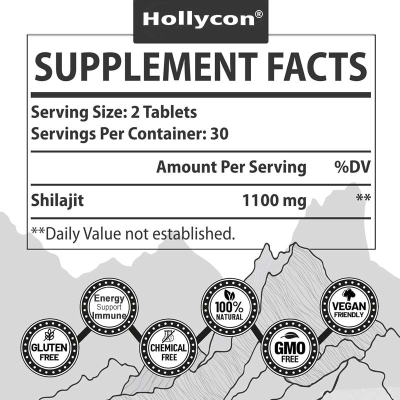 Shilajit Tabletten Energie Immunförderung Bio Shilajit für Männer und Frauen