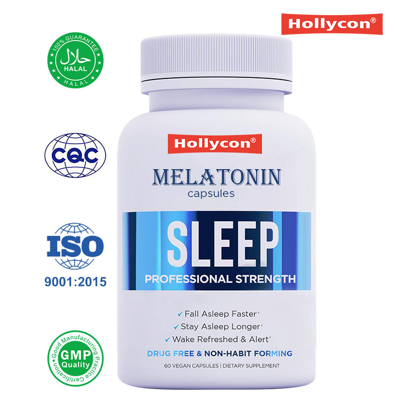 Lieferant Melatonin Kapseln Schlafhilfe für Erwachsene Schlafzusatz mit Magnesiumglycinat fördern