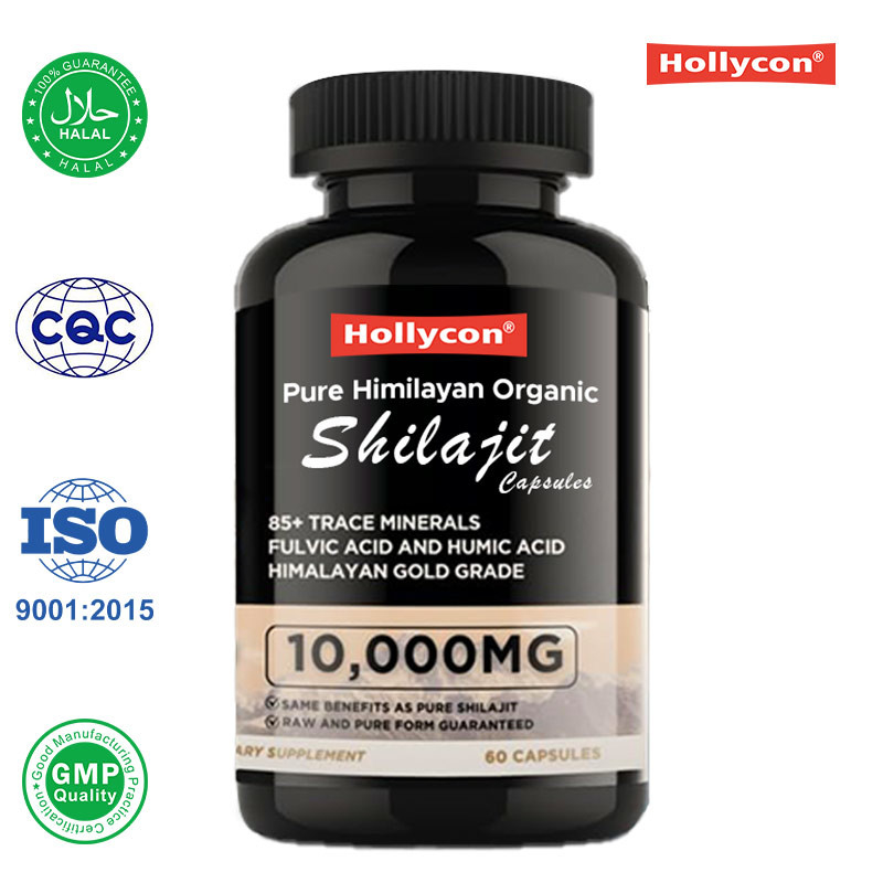 OEM reine Himalaya-organische Shilajit-Kapseln Antioxidantien unterstützen Energie Immun-Stress-Linderung
