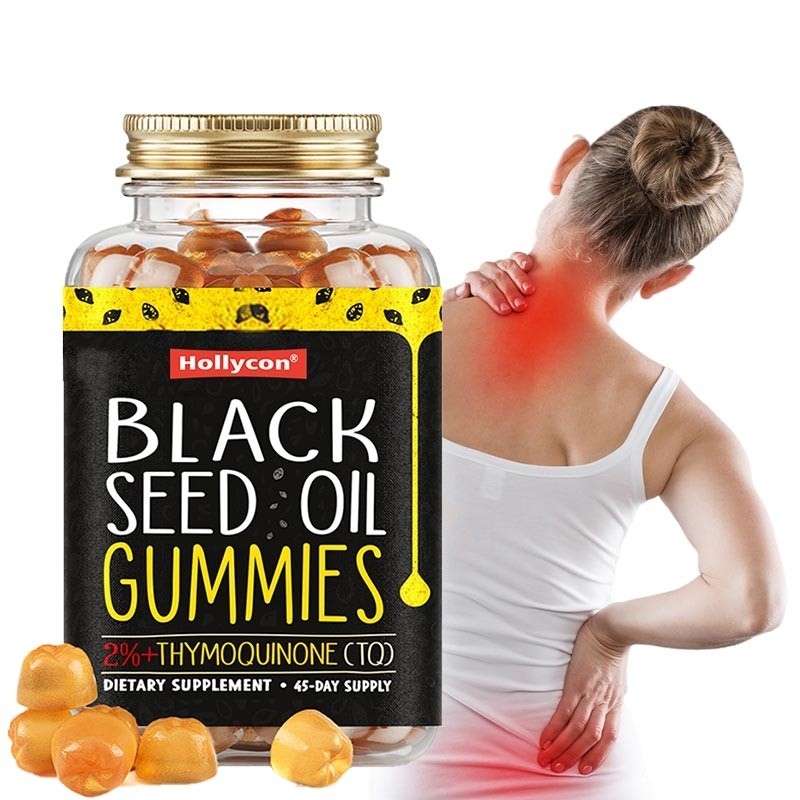 OEM-Schwarze Samenöl Gummies für Gelenke Unterstützung 500mg Schwarze Samenöl Gummies