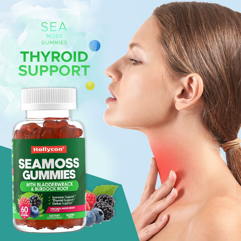 Irish Sea Moss Gummies 1000mg Bladderwrack Sea Moss Gummies zur Unterstützung der Verdauung