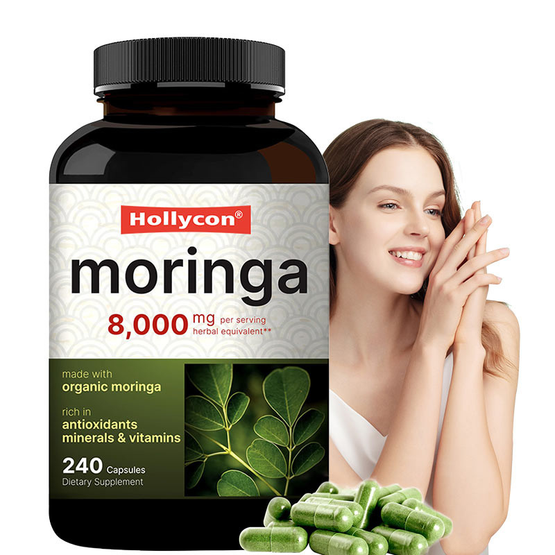 Biologische Moringa-Blätterpulver Ergänzung Moringa-Blätter-Extrakt OEM Hautgesundheit Immunantioxidans