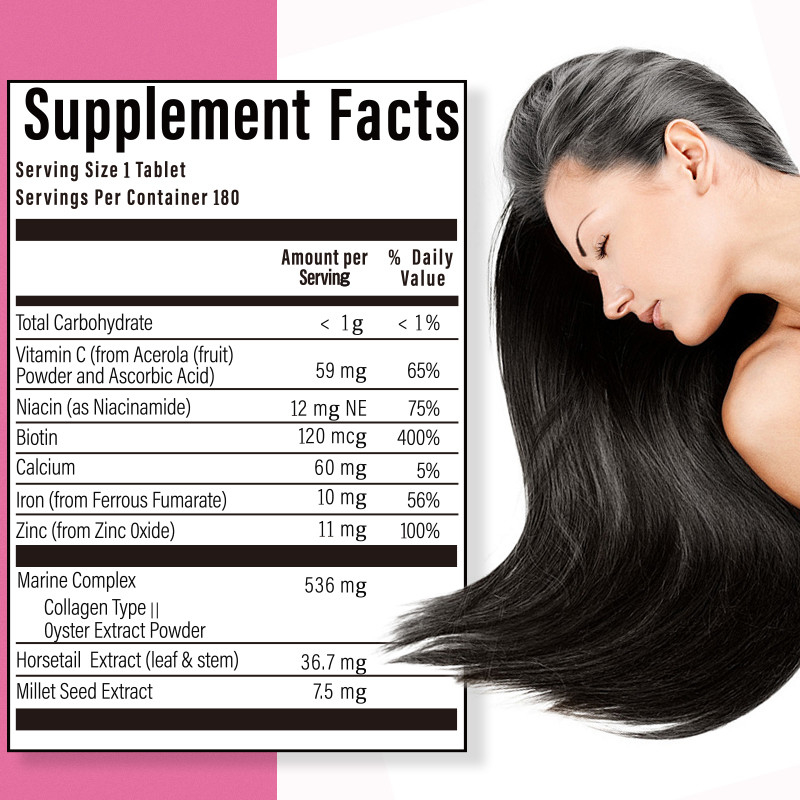 120mcg Biotin-Haarwuchsmittel für das Haarwachstum