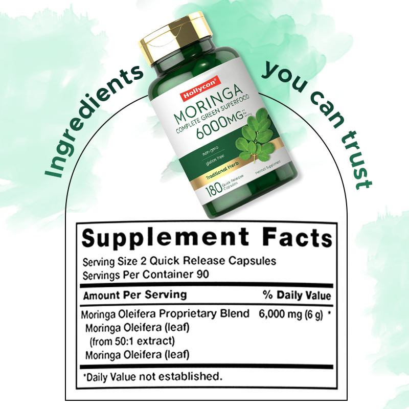 Moringa-Pulver-Kapseln zur Unterstützung der Gelenke Moringa-Pulver-Ergänzung zum guten Schlaf