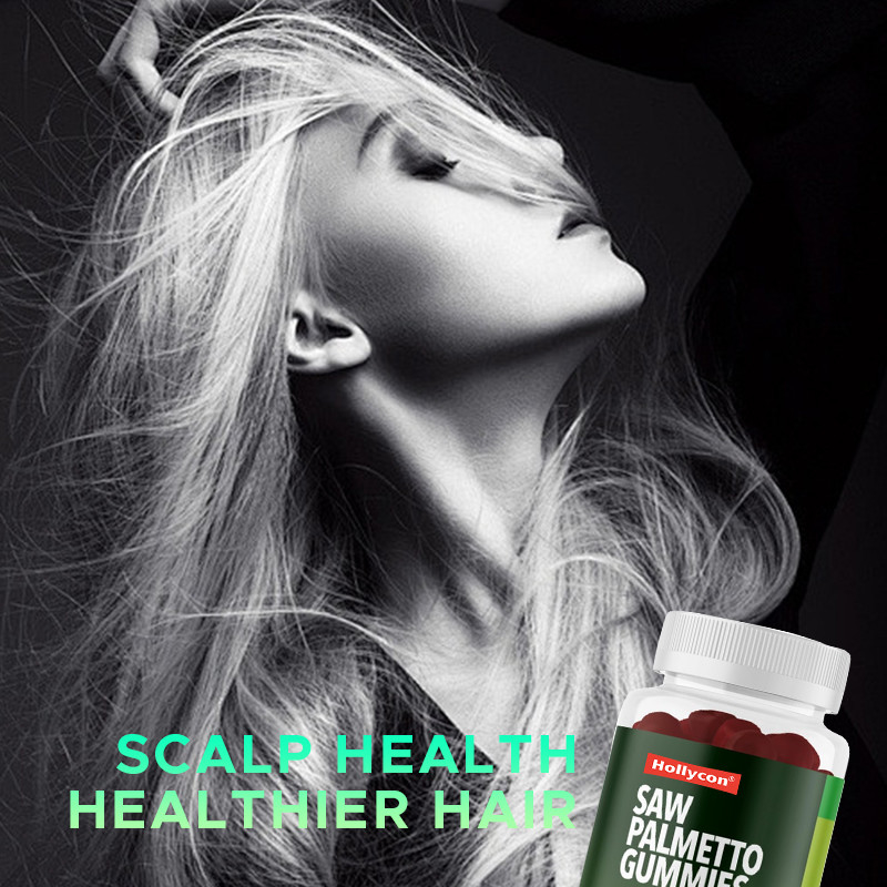 Saw Palmetto Gummies für die Gesundheit der Kopfhaut 75 mg Saw Palmetto Extrakt für die Haarstützung